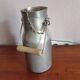 Vintage complete aluminum milk jug milk can