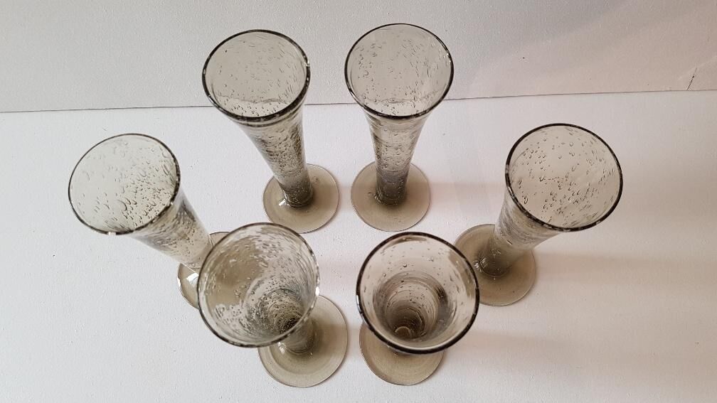 6 allain Guillot champagne flutes