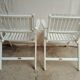 Vintage garden furniture R Gleizes in white painted wood