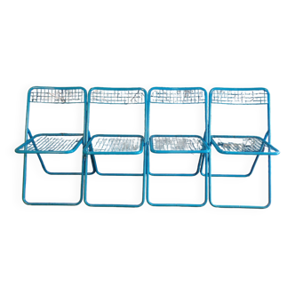Set of 4 Ted net folding chairs by Niels Gammelgaard for Ikea