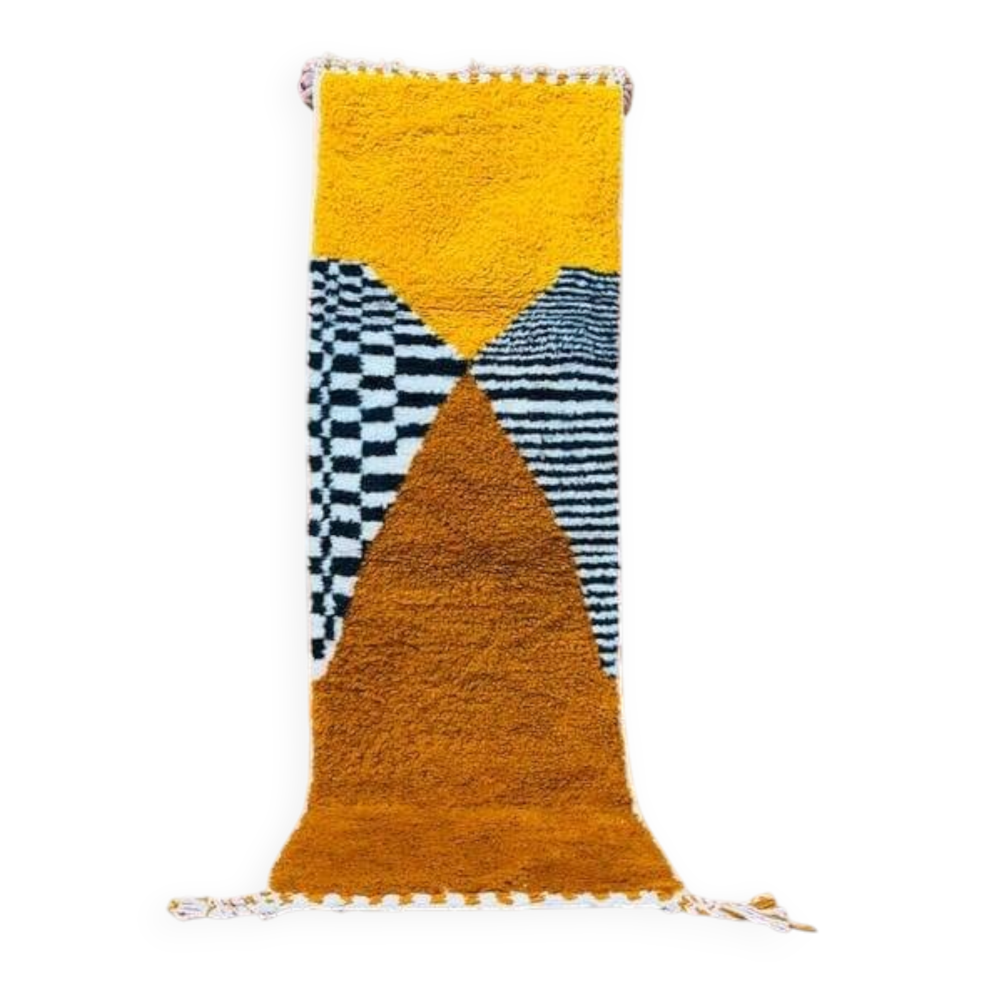 Tapis berbere marocain tissé main taille 75 x 300 cm