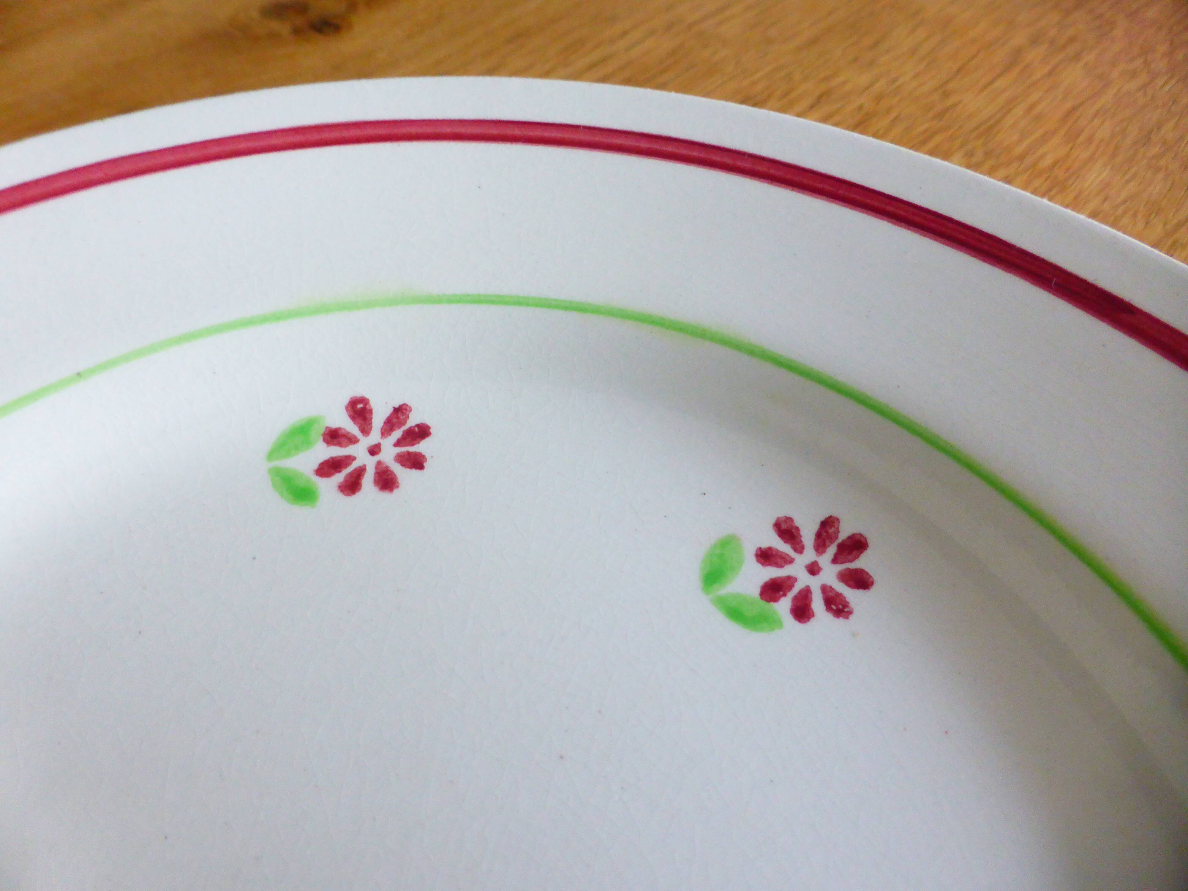 1 dessert plate from Gien, Christiane model