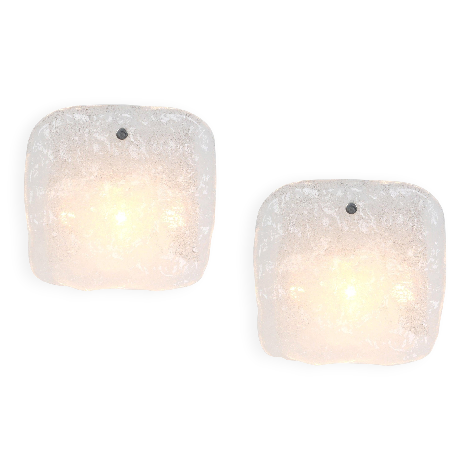 A pair of glass wall sconces by Kalmar, Austria, 1960s.