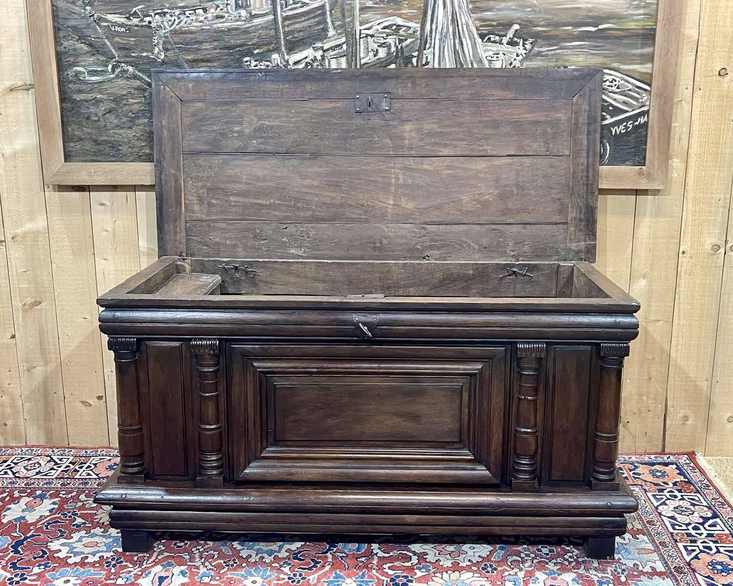 Large 18th century oak chest