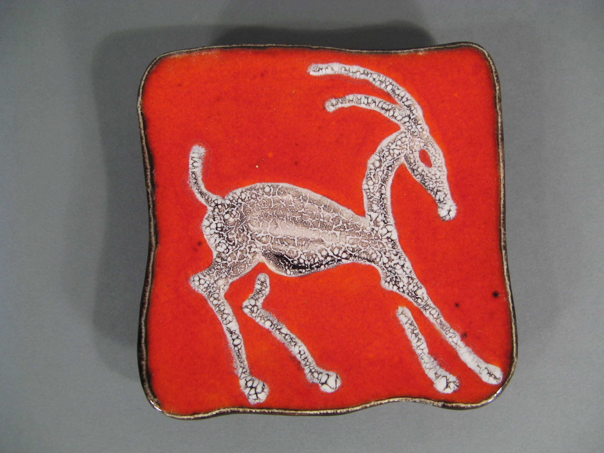 Vintage ceramic wall plate ibex décor nissy annecy the potter of the lake