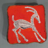 Vintage ceramic wall plate ibex décor nissy annecy the potter of the lake