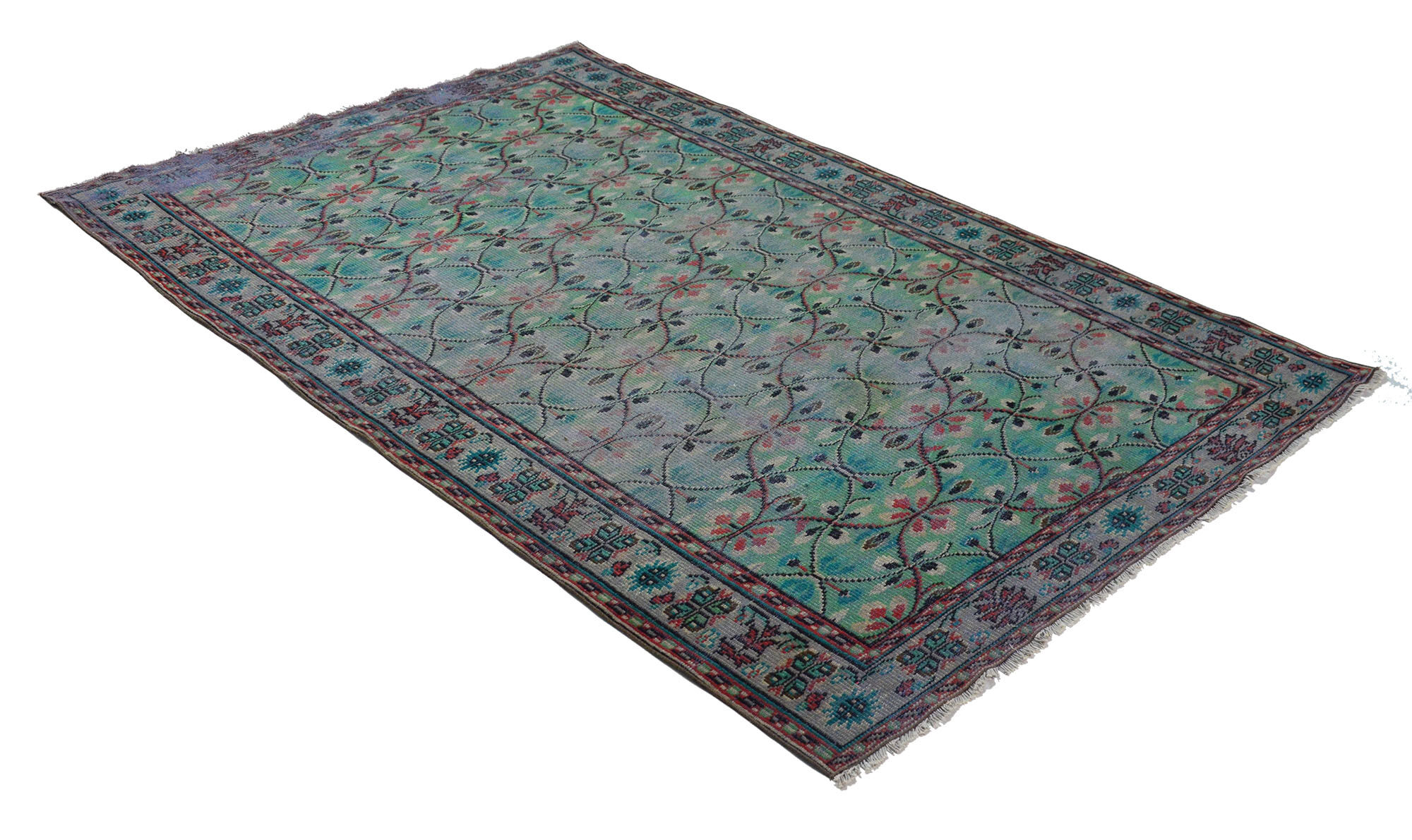 Anatolian handmade vintage rug 270 cm x 181 cm