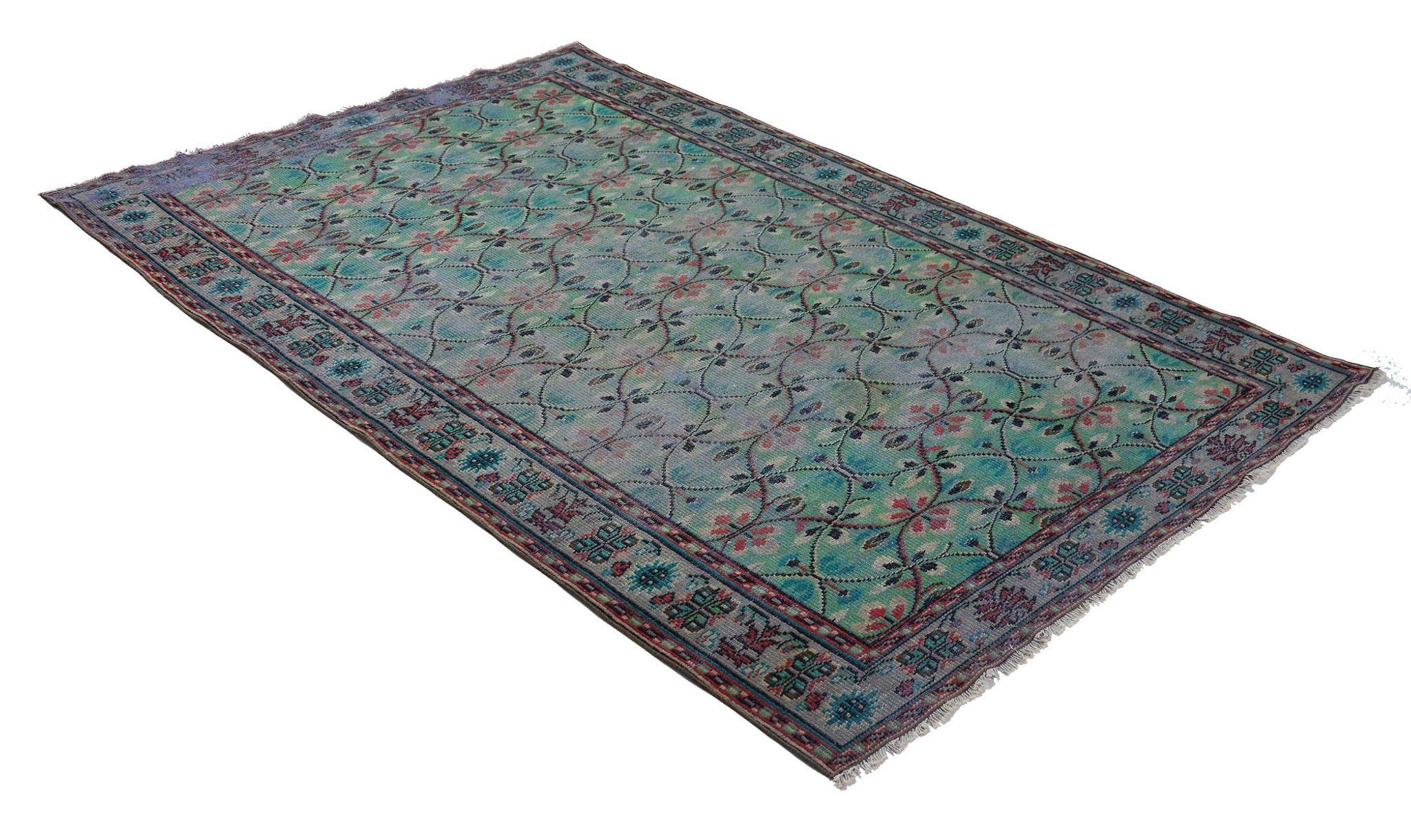 Anatolian handmade vintage rug 270 cm x 181 cm