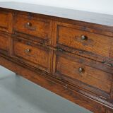 Antique French Oak Apothecary / Filing Cabinet Folding Doors, Early 20th Ce