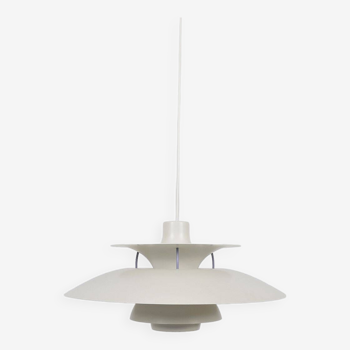 Lampe à suspension danoise 'PH5' (blanche) par Poul Henningsen pour Louis Poulsen