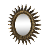 Golden mirror ancient flowery sun