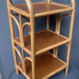 Vintage 3-tier rattan shelf