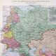 Vintage USSR and Finland map 43x43cm from 1950