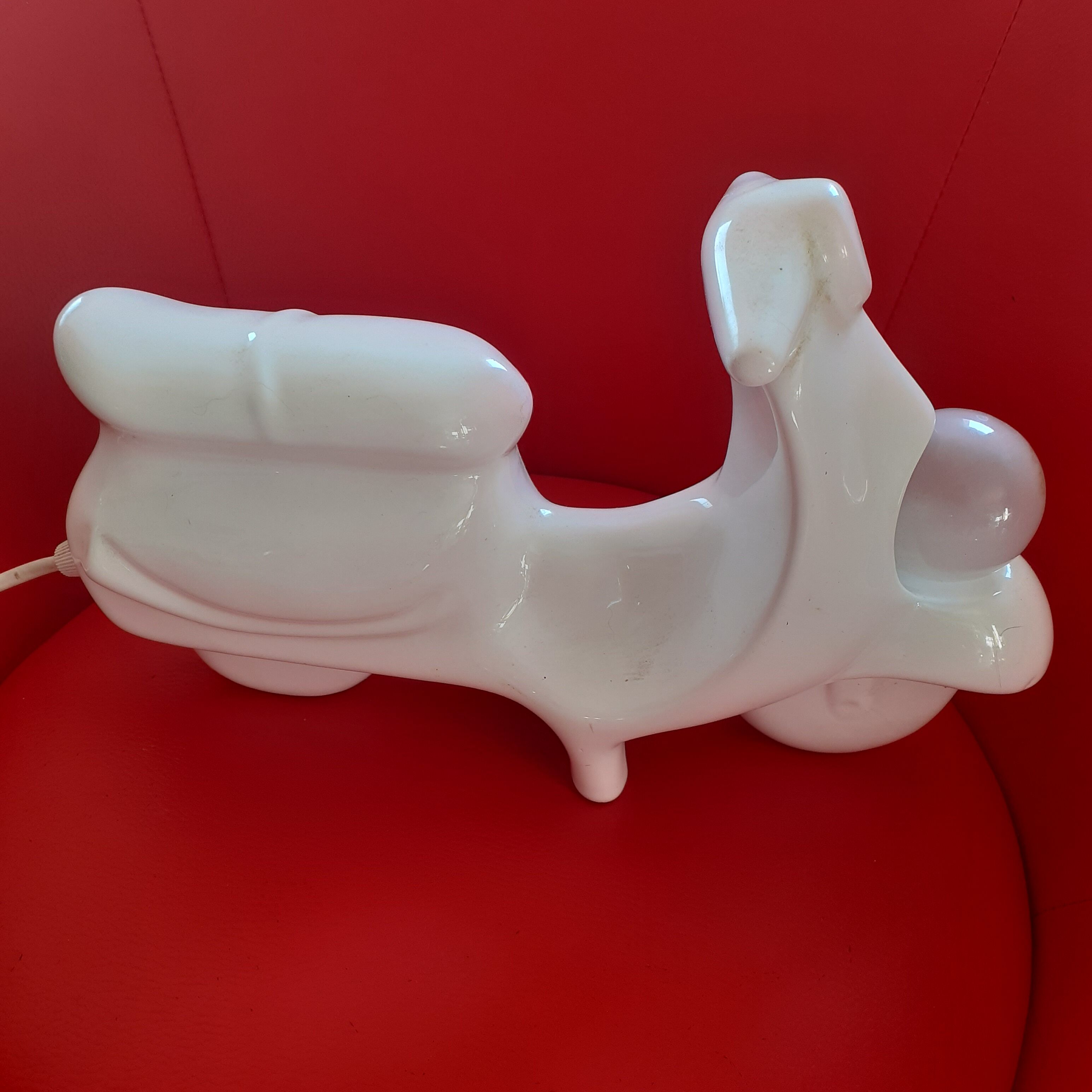White lamp. scooter from the 80s.