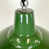 Industrial Green Enamel Factory Lamp from Benjamin, 1960s