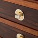 Art Deco Modernist Rosewood Brass Sewing Cabinet circa 1940