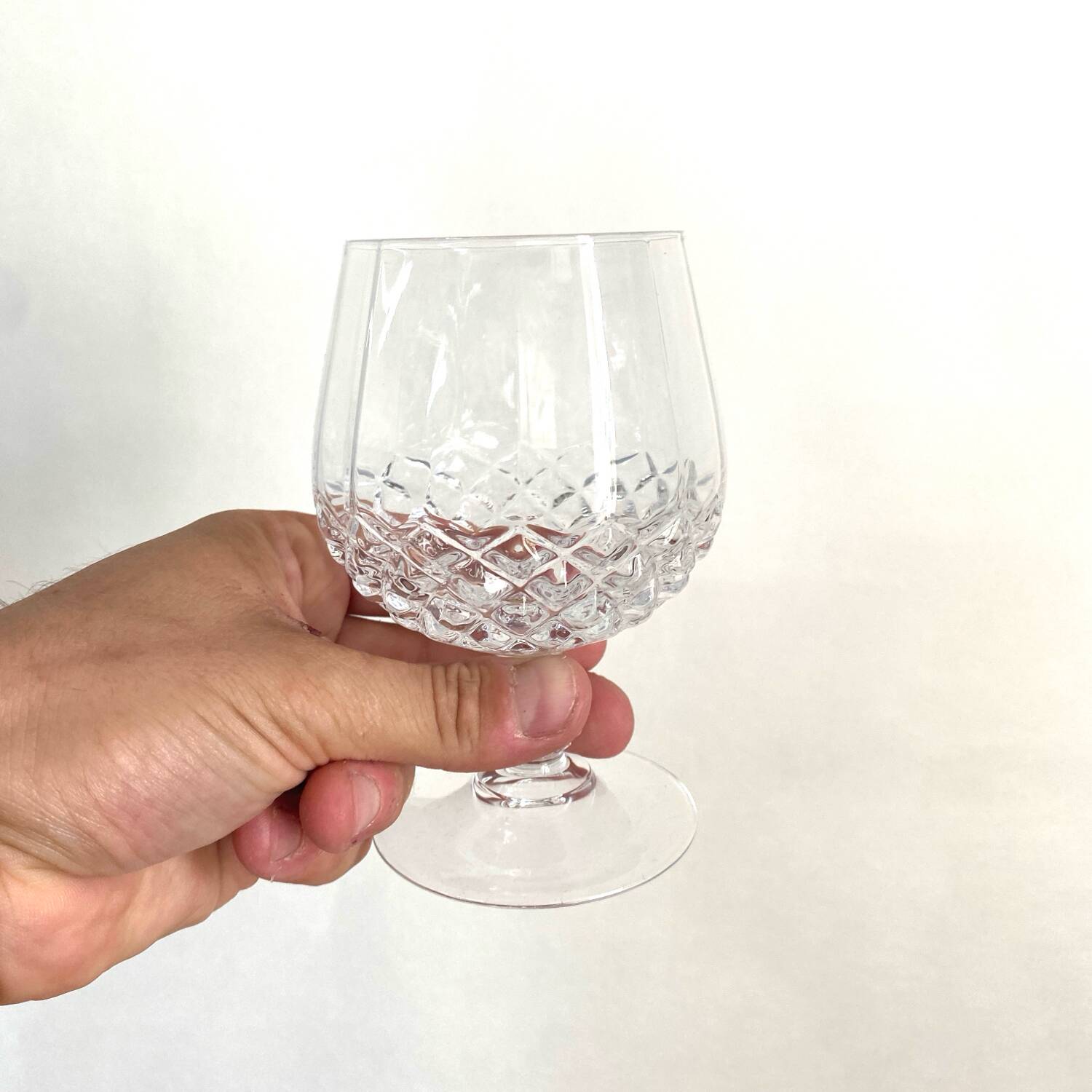 Cognac service - glasses - carafe - longchamp - cristal d'arques - vintage