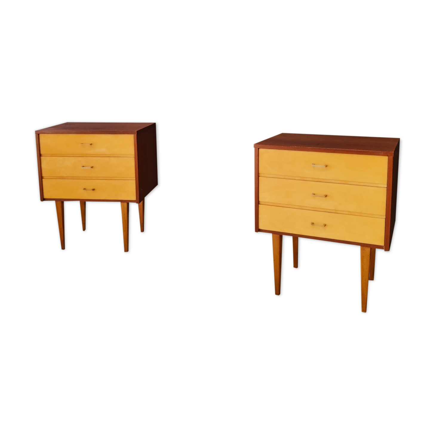 Two bedside tables, 50s