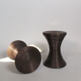 Two Vintage TomTom Stools in Rattan