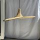 Small suspension, rattan luminaire in hat shape D:60cm