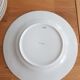 Set of 6 flat plates in porcelain liserets or Guy Degrenne