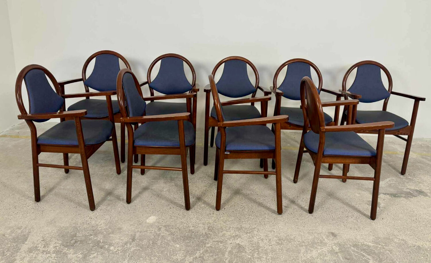 Vintage Baumann chairs, set of 9 bridge chairs