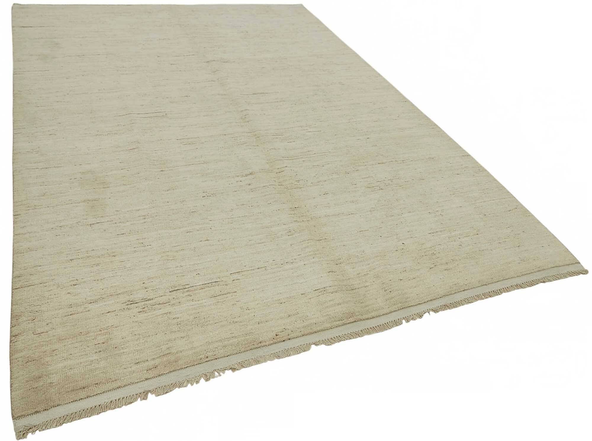 Handmade Turkish One of a Kind 210 cm x 301 cm Beige Wool Carpet