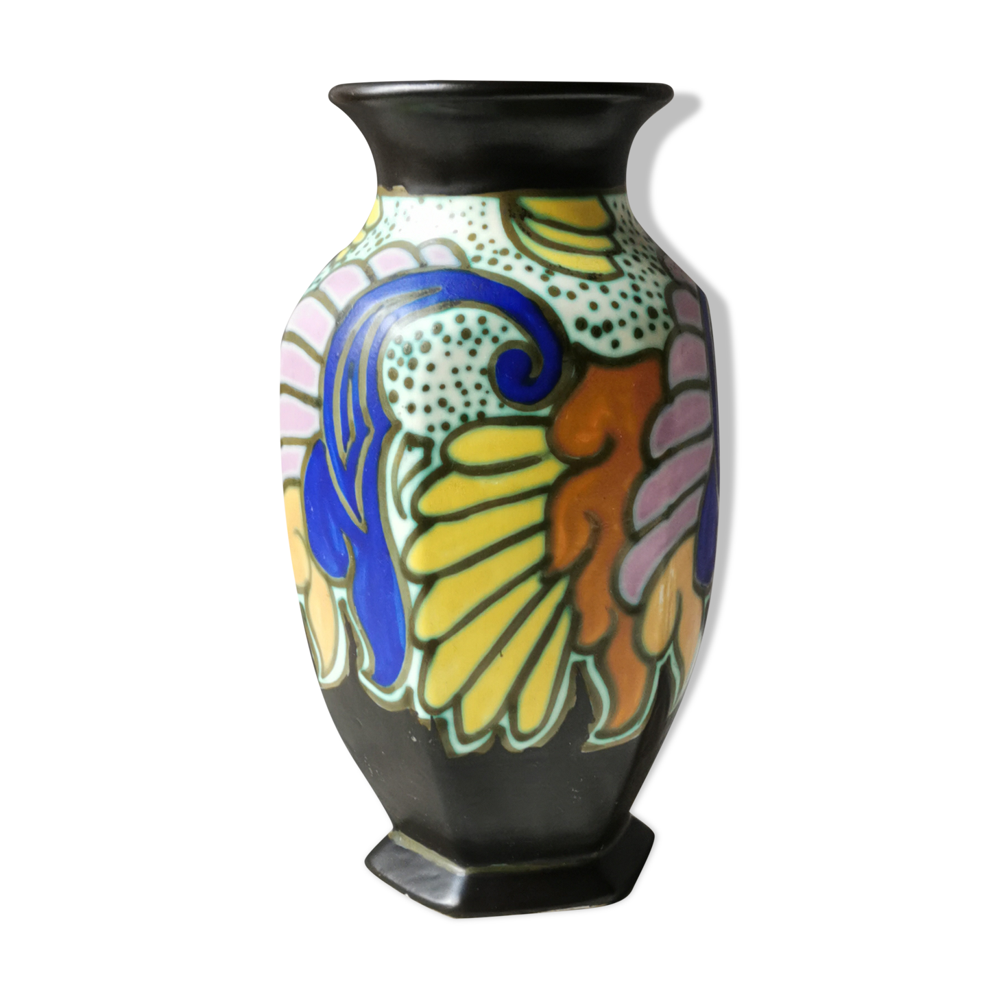 Vase art- deco sign " c.m. bergen "