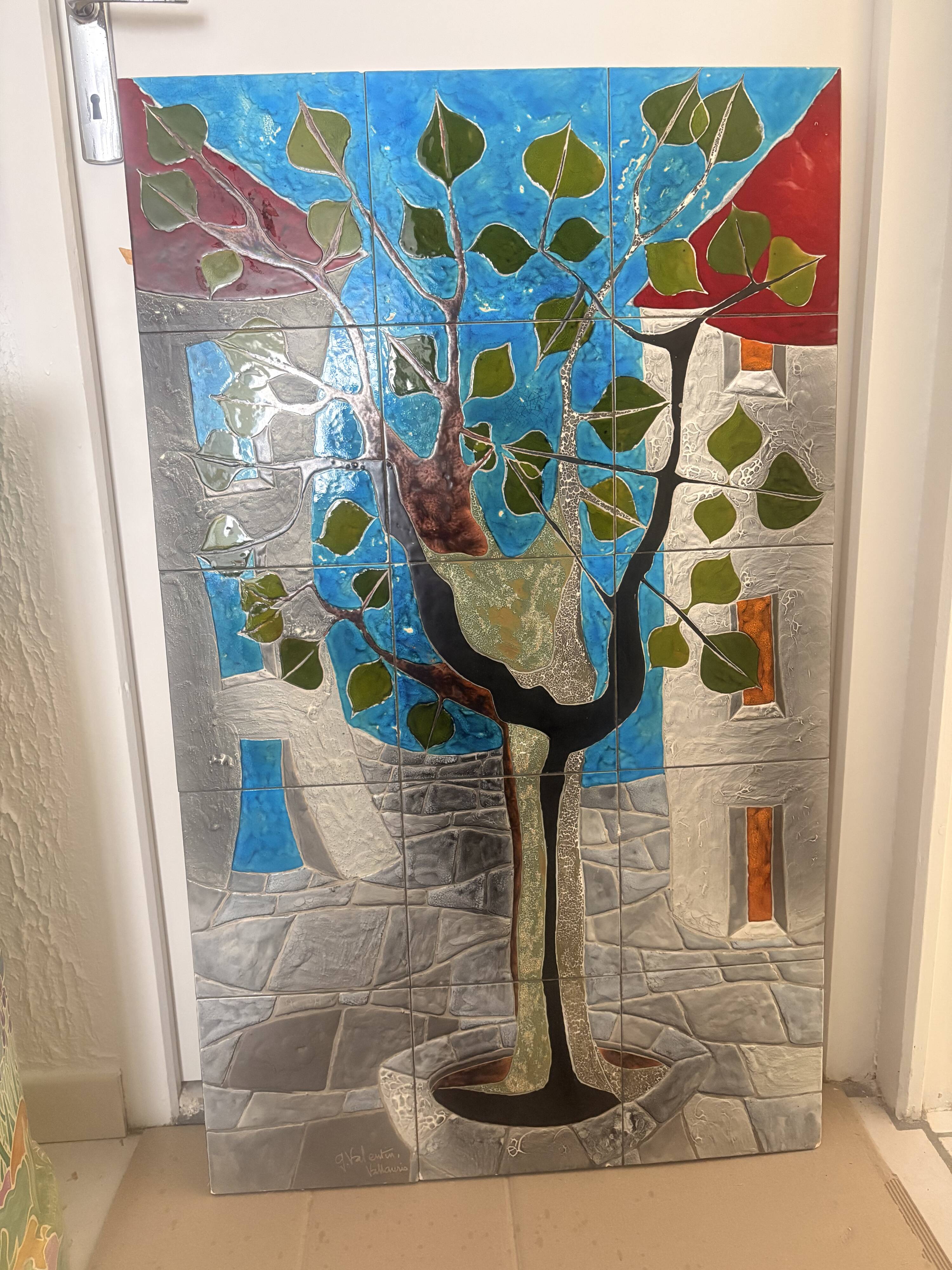 G. Valentin – Galerie Les Archanges Vallauris - large wall ceramic