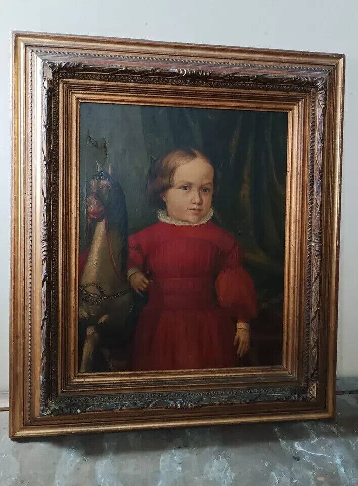 Oil painting on canvas portrait mid-19th century - German school