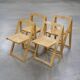 4 chaises pliantes bois vintage