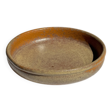 Un petit plat creux en grès circulaire vintage D19