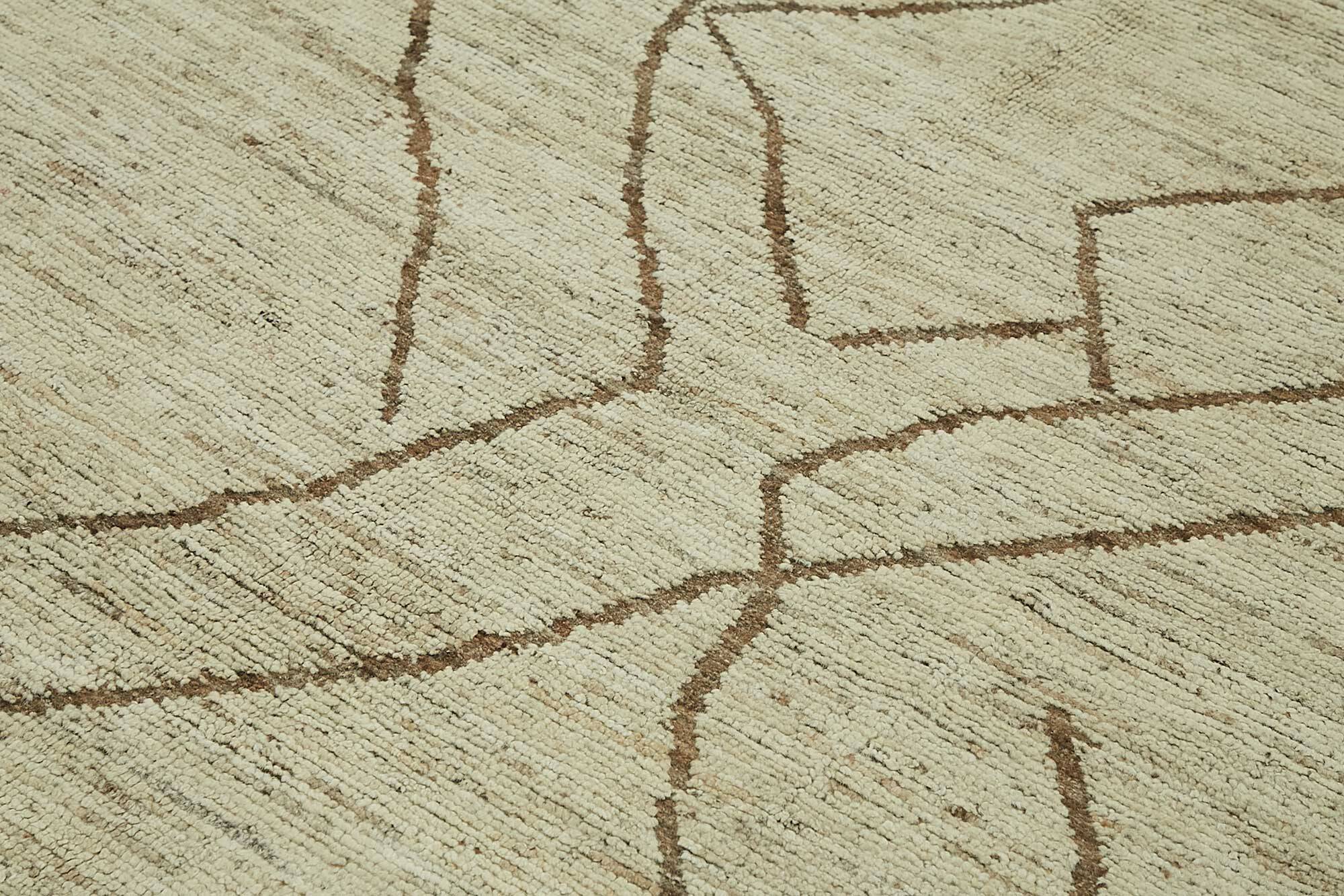 Handmade Turkish One of a Kind 258 cm x 310 cm Beige Wool Carpet