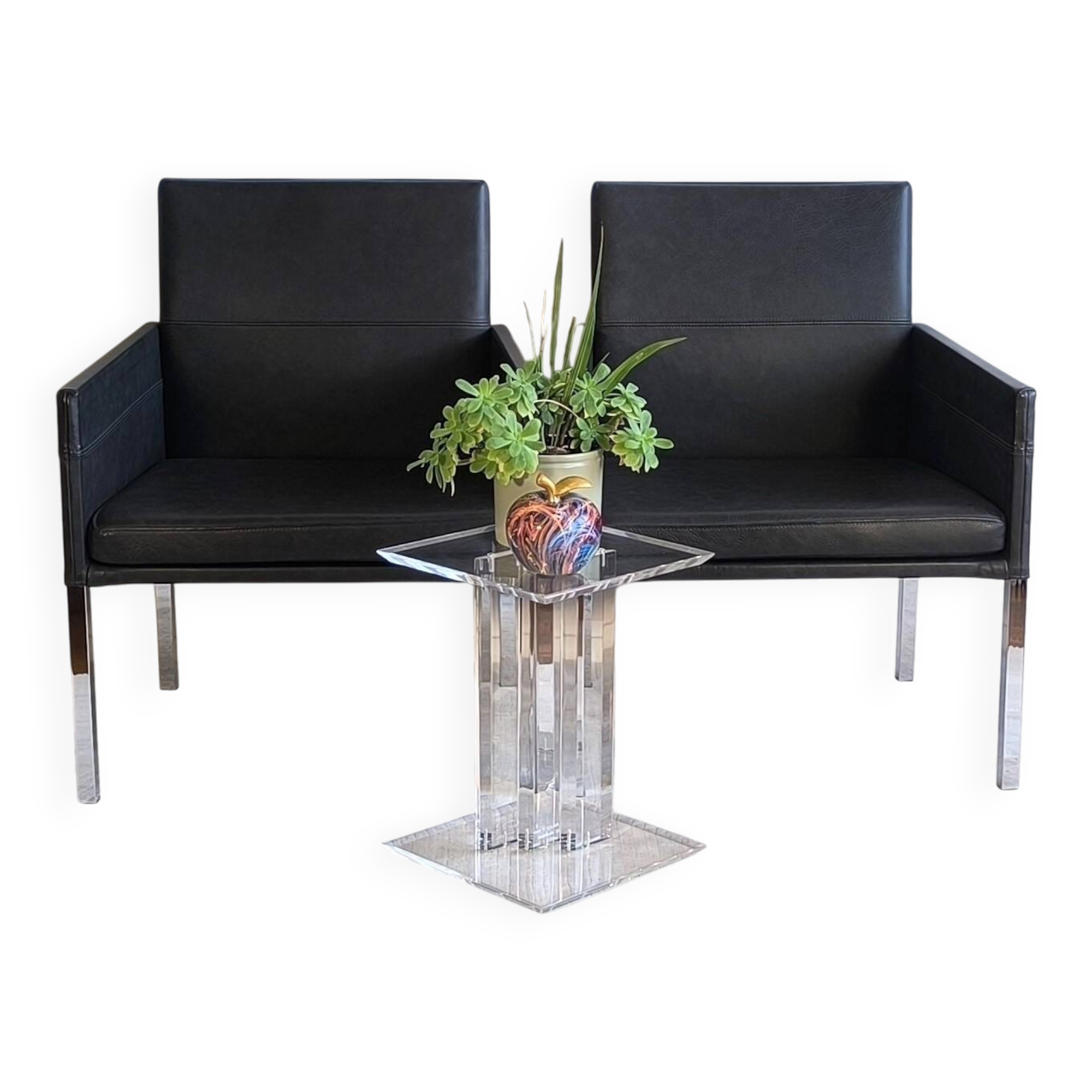 Superb pair of KFF "Texas" armchairs by Karl Friedrich Förster.