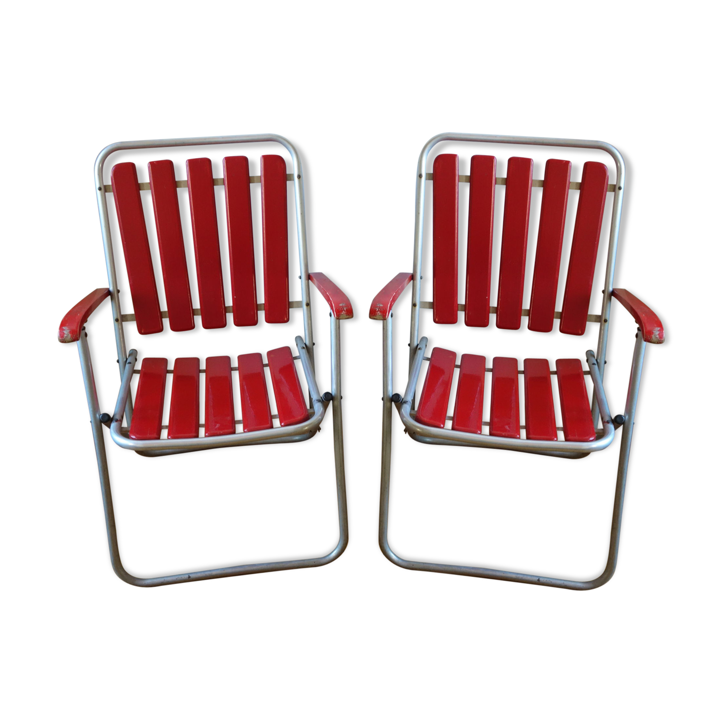Caravanning chairs years 50-60, pair.