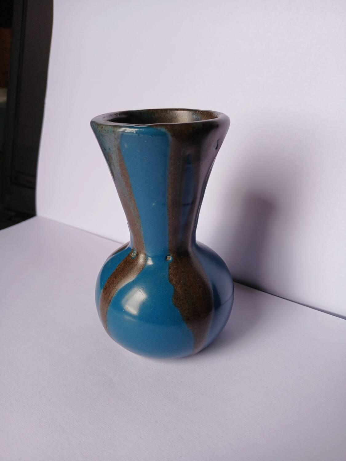 Puisaye stoneware vase signed Jean Pointu
