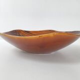 Vintage cup dish Digoin Sarreguemines 1960 mahogany