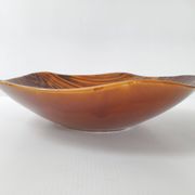 Vintage cup dish Digoin Sarreguemines 1960 mahogany