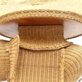 Elephant bass table in rattan.
