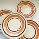 Set of 6 Vintage Earthenware Dessert Plates