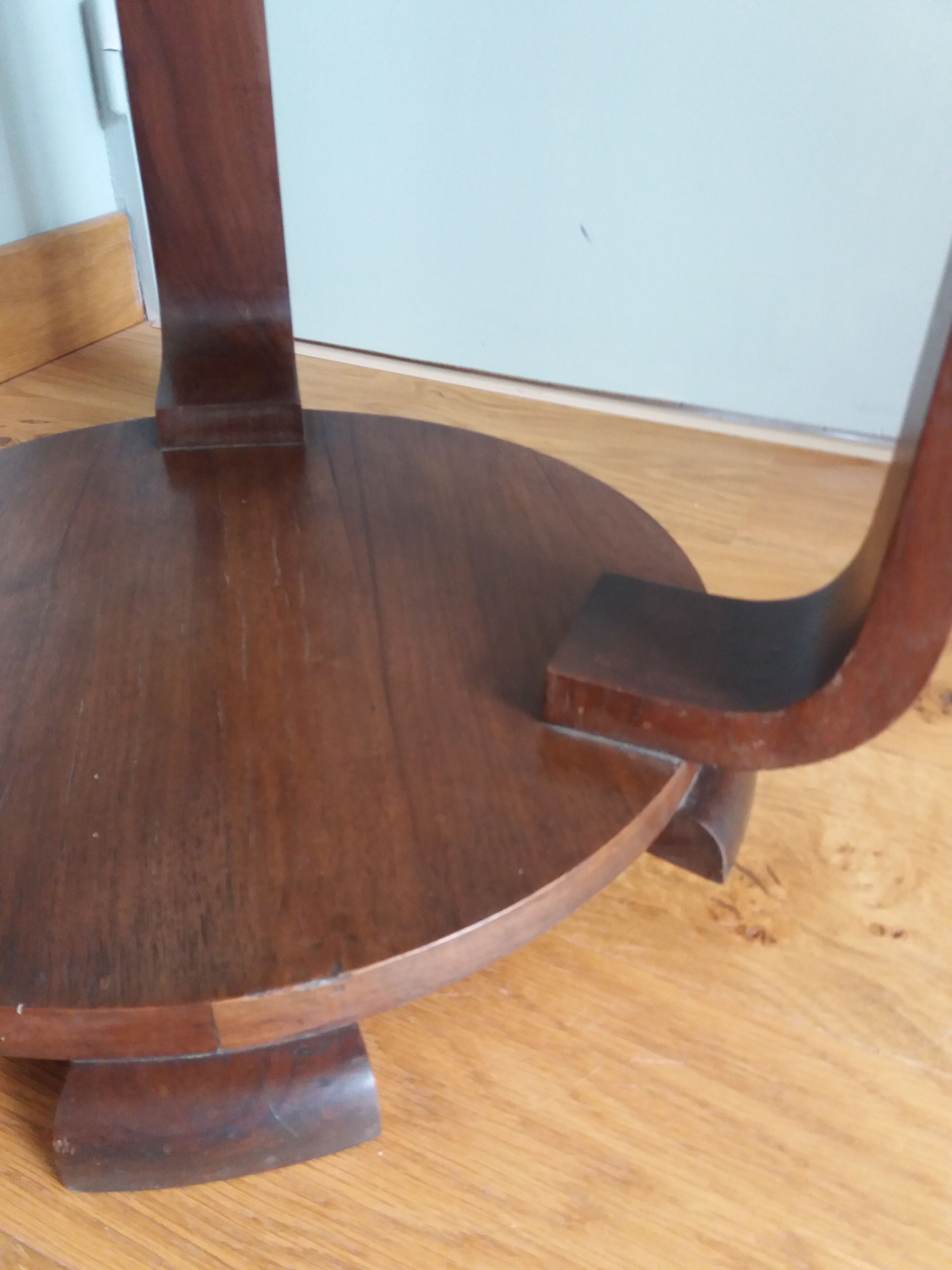 Art Deco tripod console pedestal table