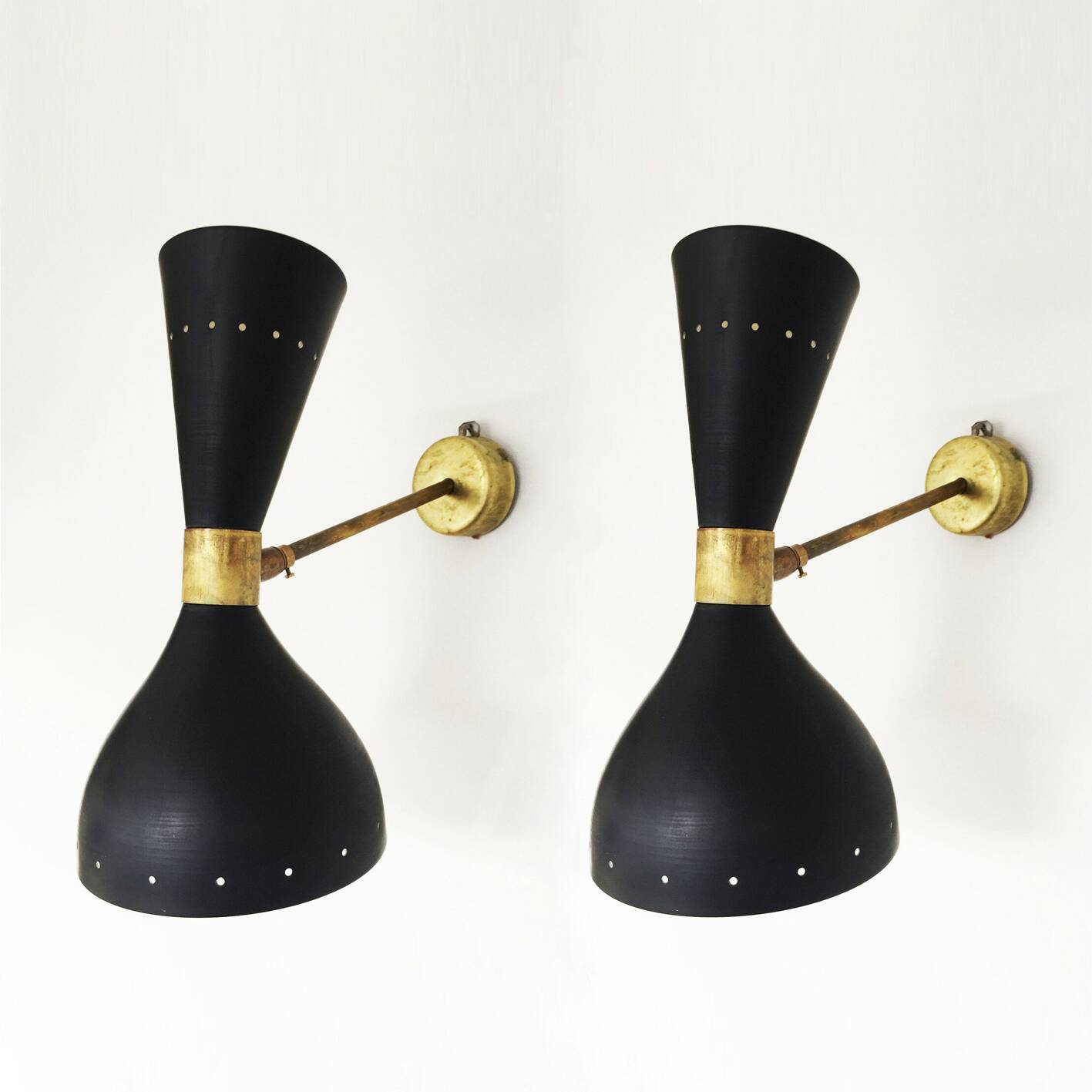 Paire d'appliques Italiennes design années 1950