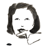 Portrait de femme à l’encre de Chine