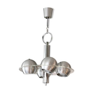suspension RAAK eyeball en métal chromé et plexigass. space age. 1970