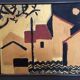 Oil on cardboard wood, France 1960 vintage