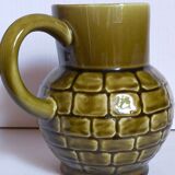 Bistro pitcher in vintage Sarreguemines earthenware