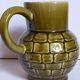 Bistro pitcher in vintage Sarreguemines earthenware