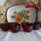 Vintage Arcoroc Sierra Ruby cups