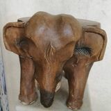 Solid wooden elephant table