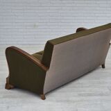 1950s, Danish 3 seater sofa in original very good condition, oak wood.